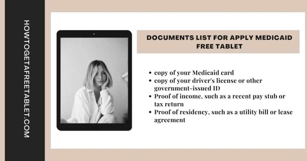 Documents List for Apply Medicaid Free Tablet