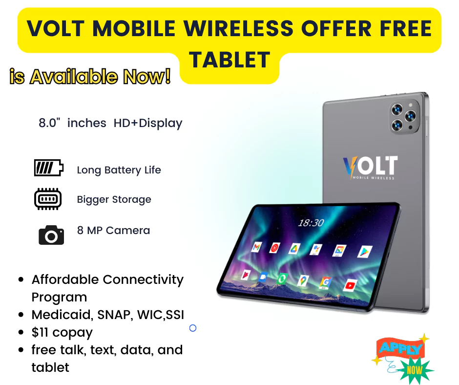 Volt Mobile wireless offer free tablet